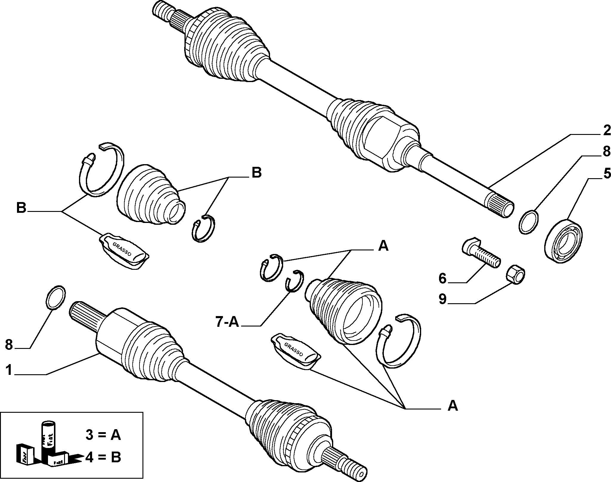 FIAT 9564479588 - Paljekumi, vetoakseli inparts.fi