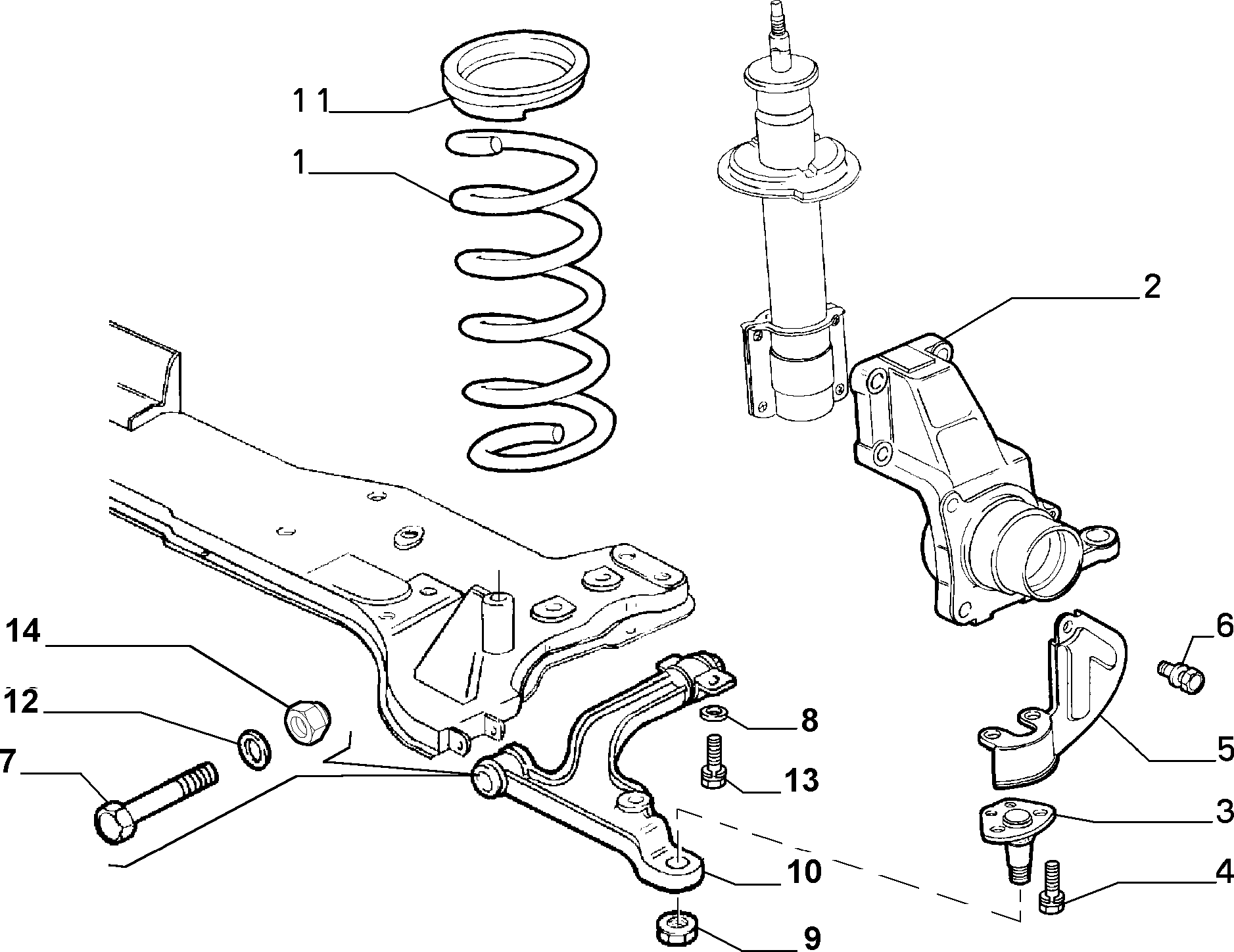 FIAT 1320755080* - Tukivarsi, pyöräntuenta inparts.fi