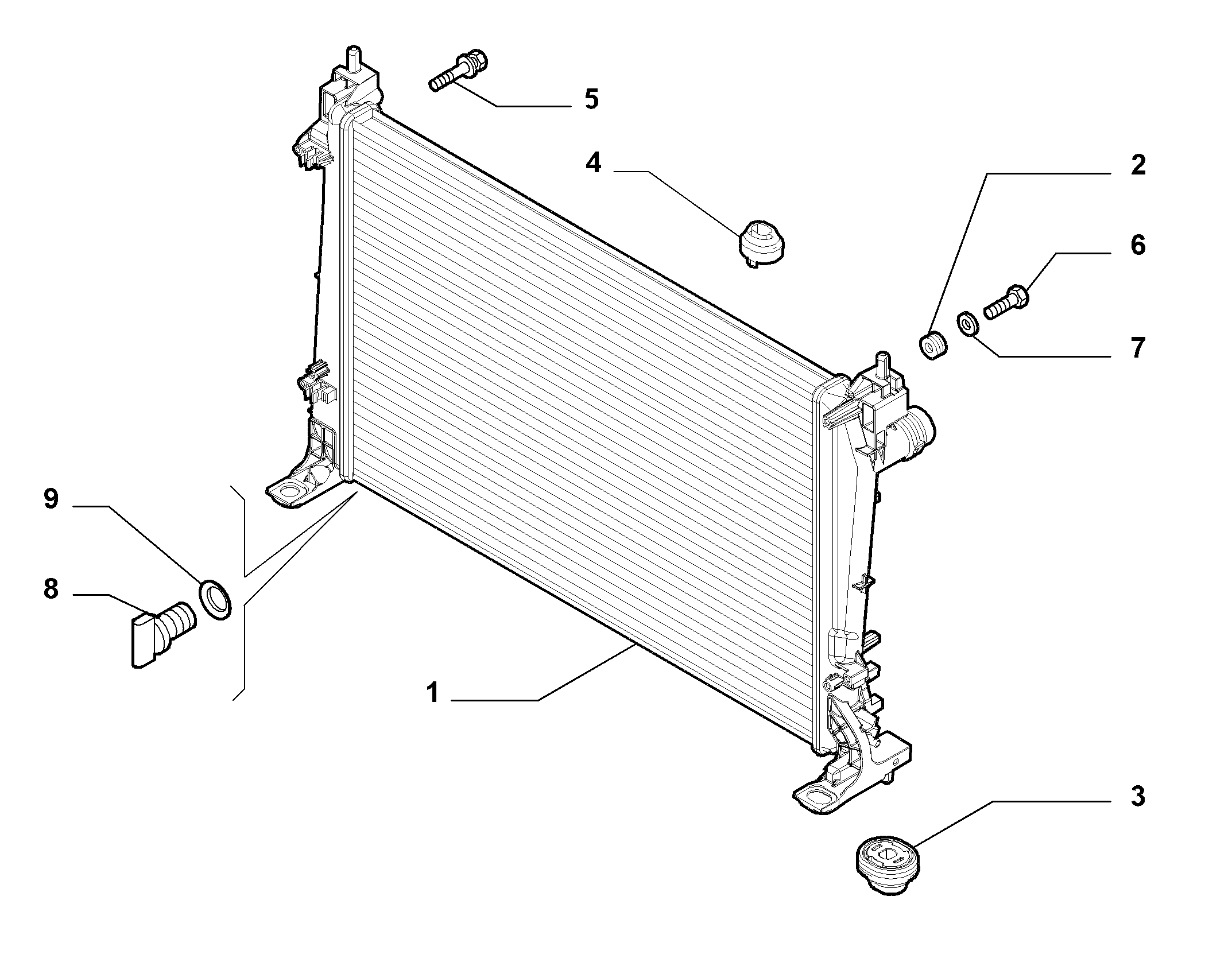 FIAT 51897080 - Jäähdytin,moottorin jäähdytys inparts.fi