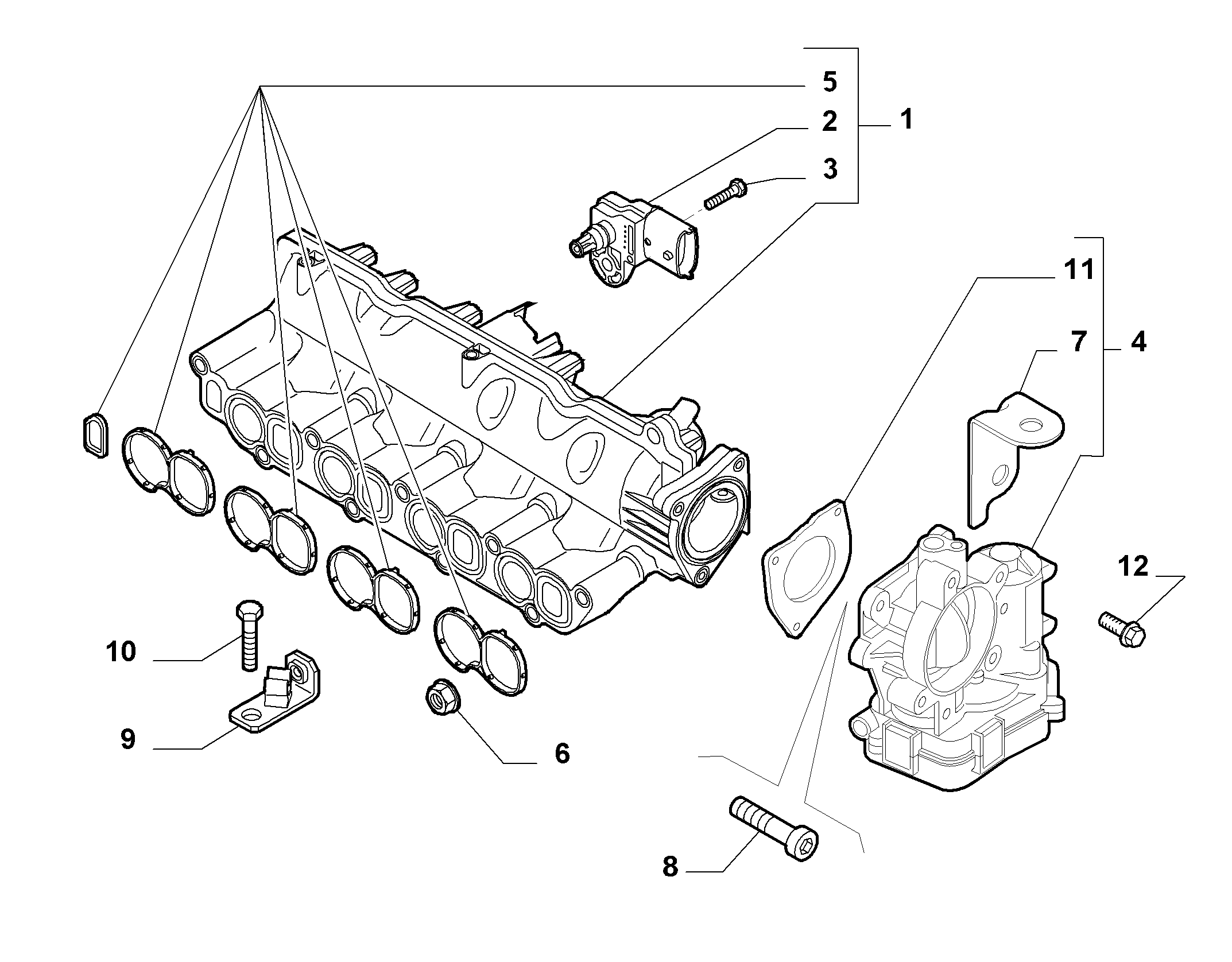 FIAT 71754211 - Tiivistesarja, imusarja inparts.fi