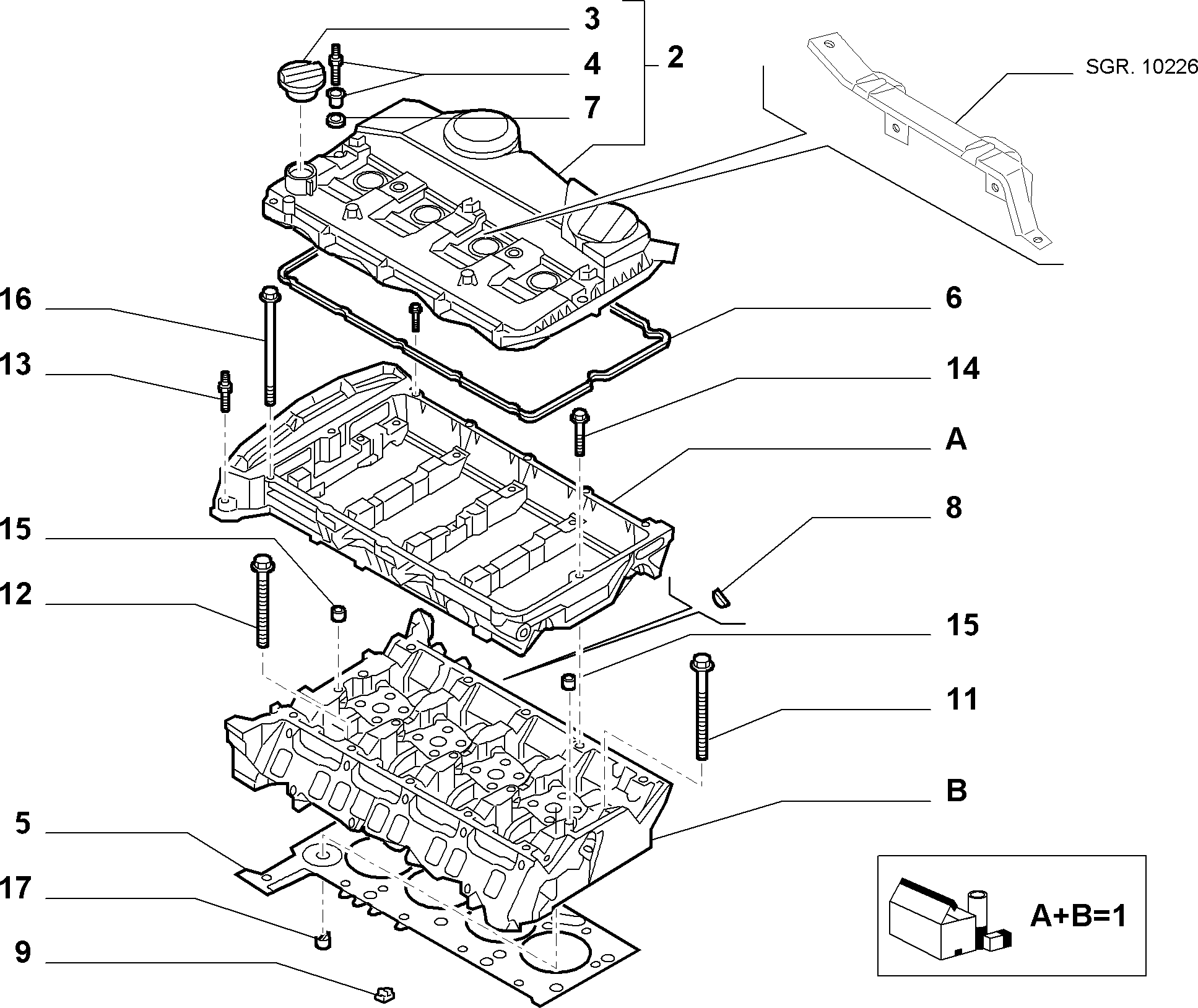 FIAT 9659135580 - Syl.kannen pulttisarja inparts.fi