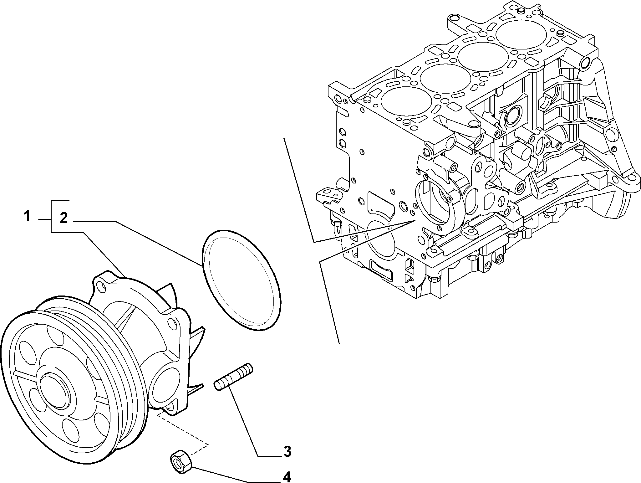 Chrysler 46815125 - Vesipumppu inparts.fi