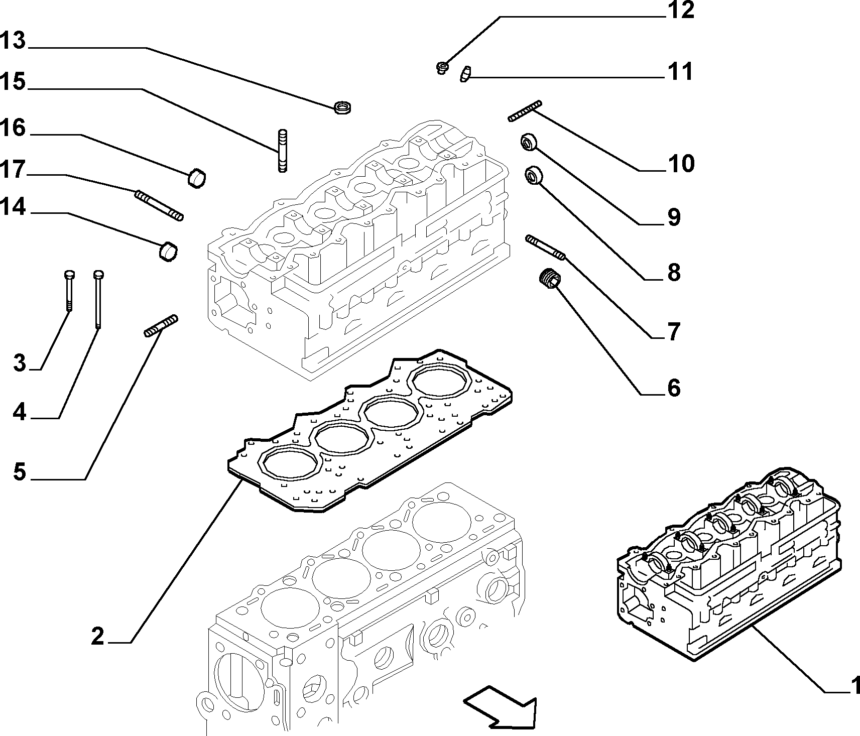 FIAT 504007419 - Sylinterikansi inparts.fi