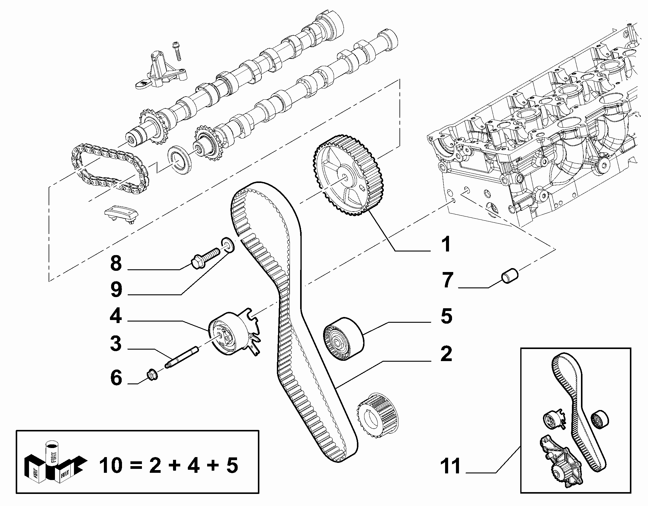 FIAT 9467642980 - Kiristysrulla, hammashihnat inparts.fi