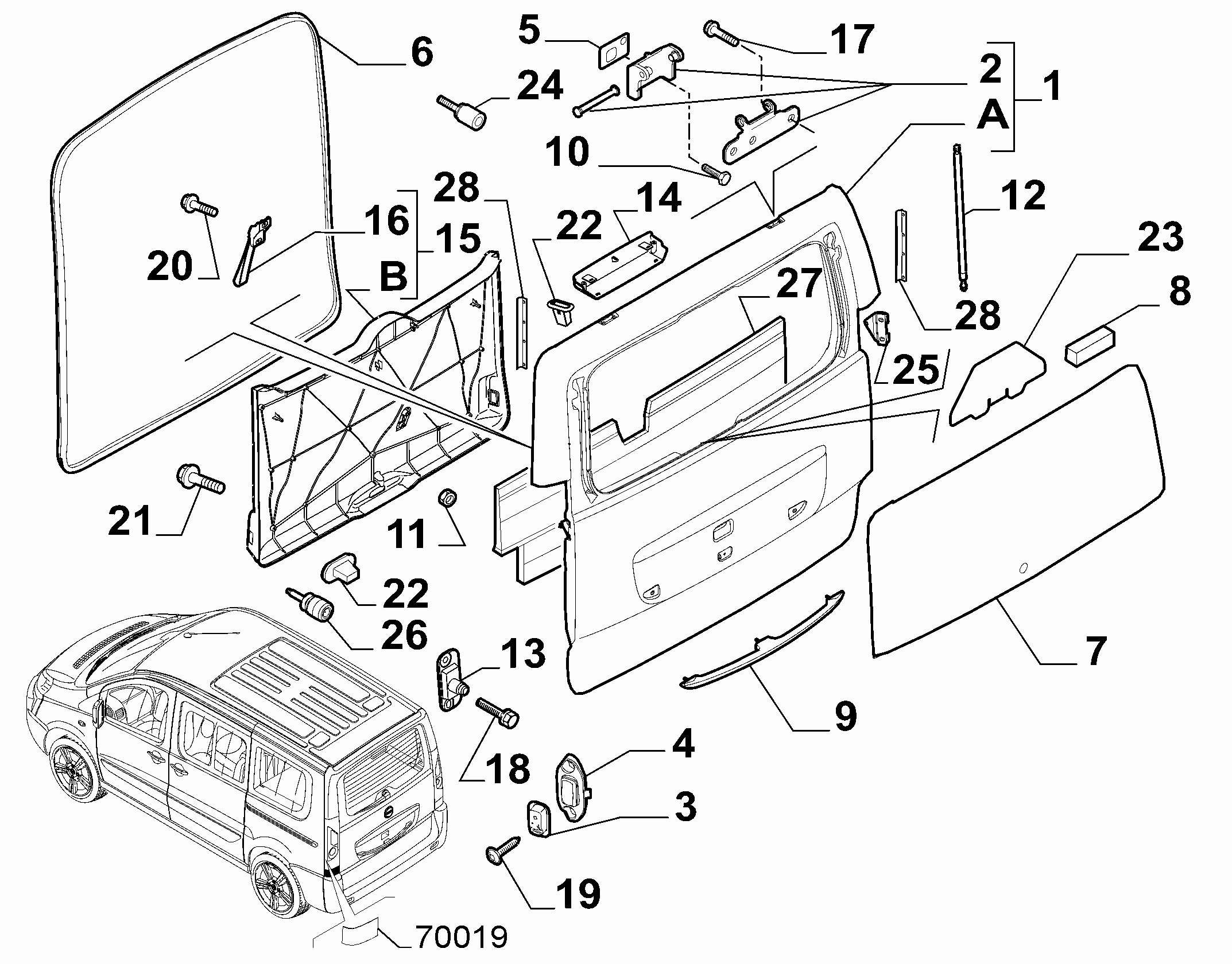 FIAT 14 980 710 80 - Kaasujousi, tavaratila inparts.fi