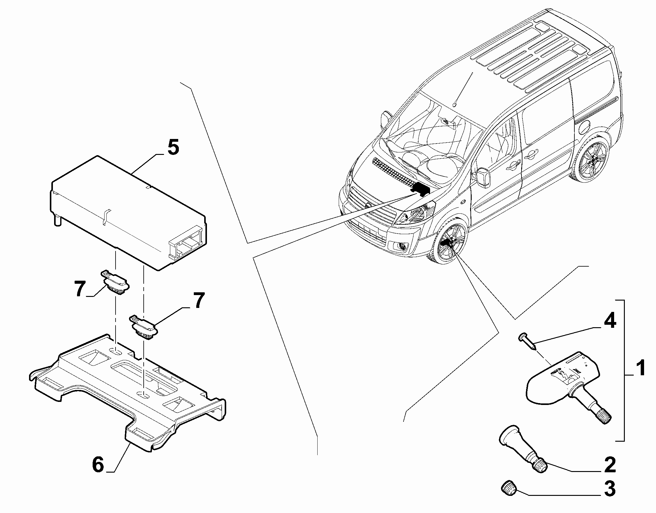 PEUGEOT 9808859080 - Pyöräanturi, rengaspaine inparts.fi