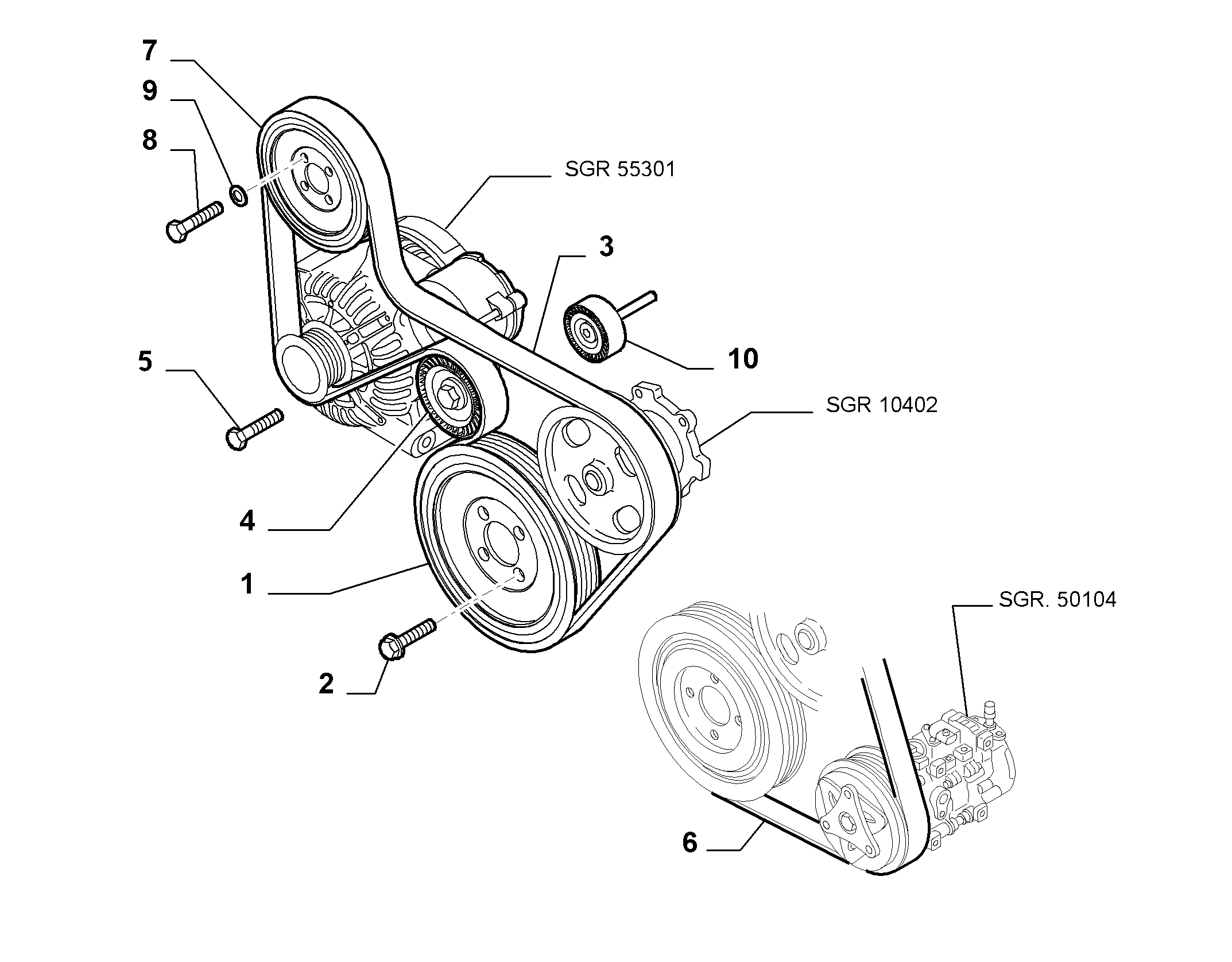 FIAT 55218886 - Moniurahihna inparts.fi