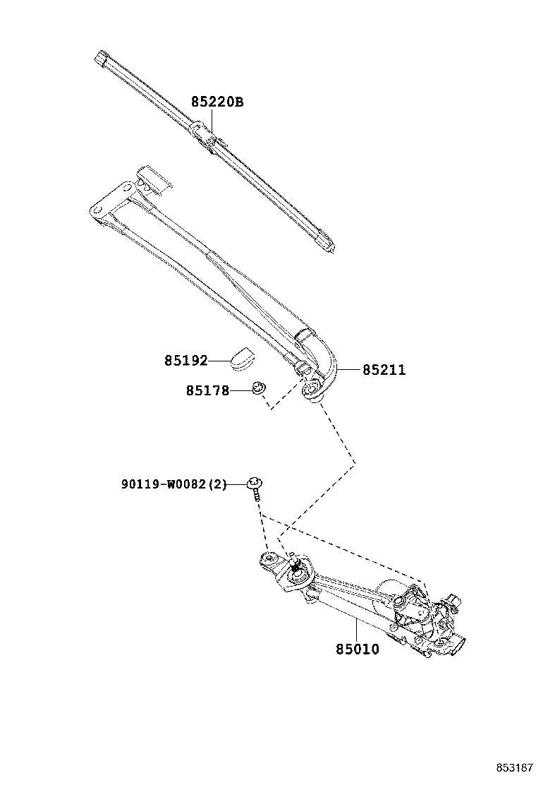 TOYOTA 85222 0H020 - Pyyhkijänsulka inparts.fi