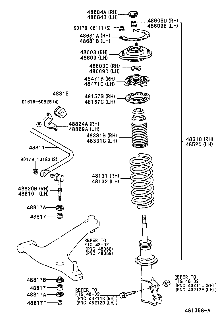 TOYOTA 4860917050 - Jousijalan tukilaakeri inparts.fi