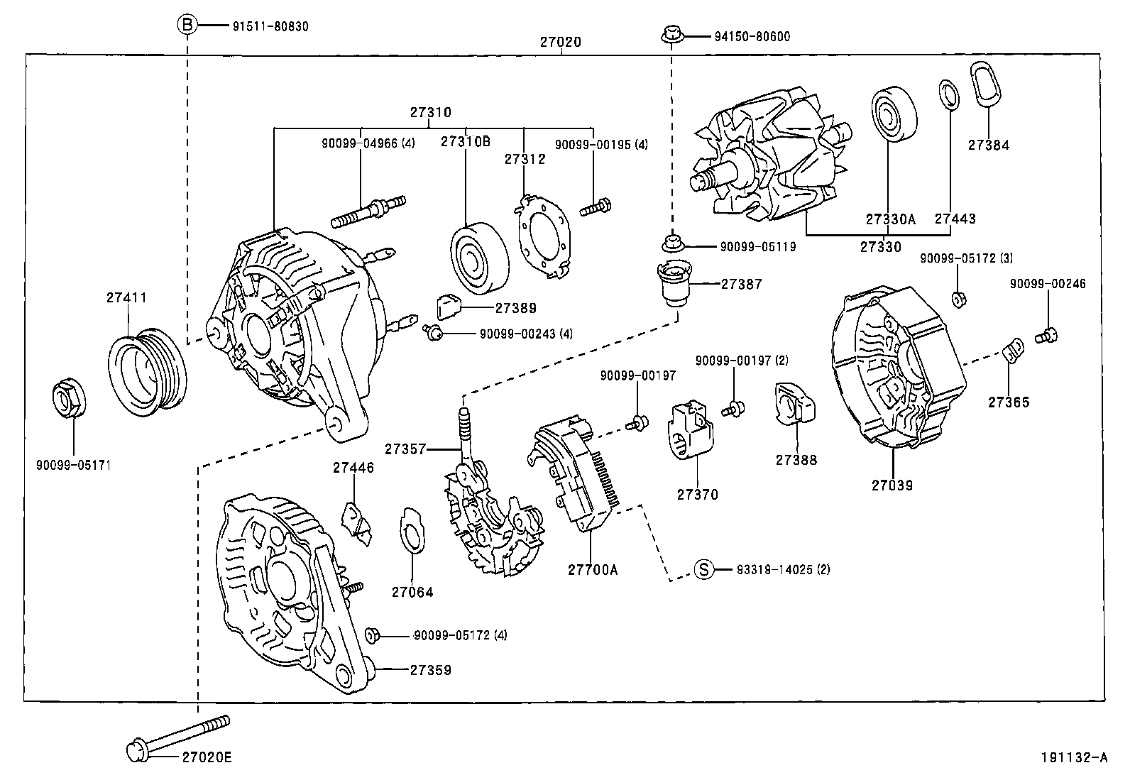 TOYOTA 27060-22100 - Laturi inparts.fi