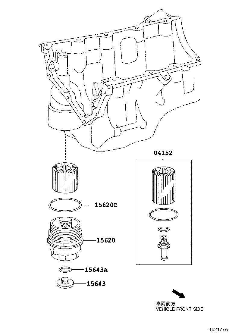 Subaru 04152 40060 - Öljynsuodatin inparts.fi