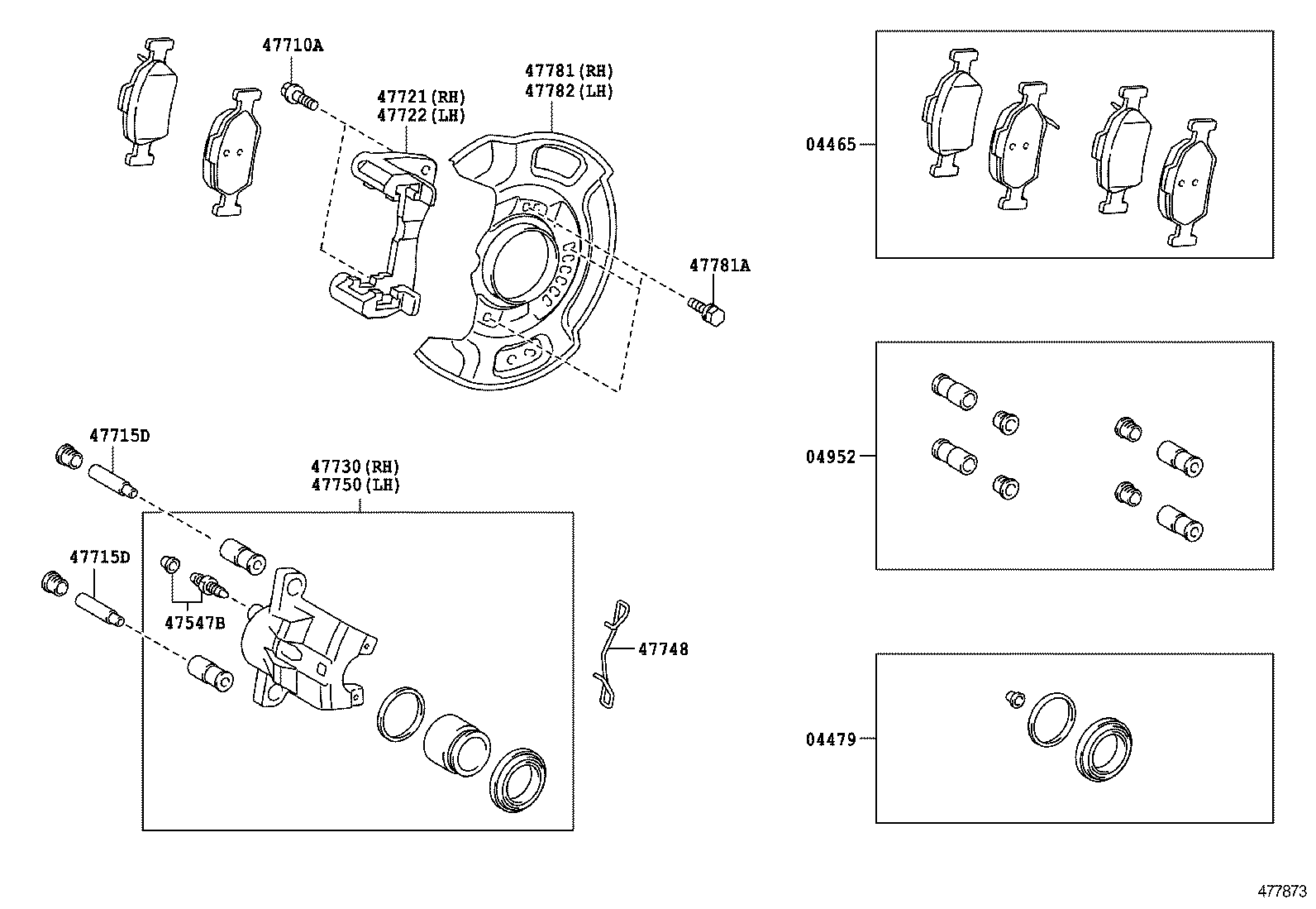 TOYOTA 477500D070 - Jarrusatula inparts.fi