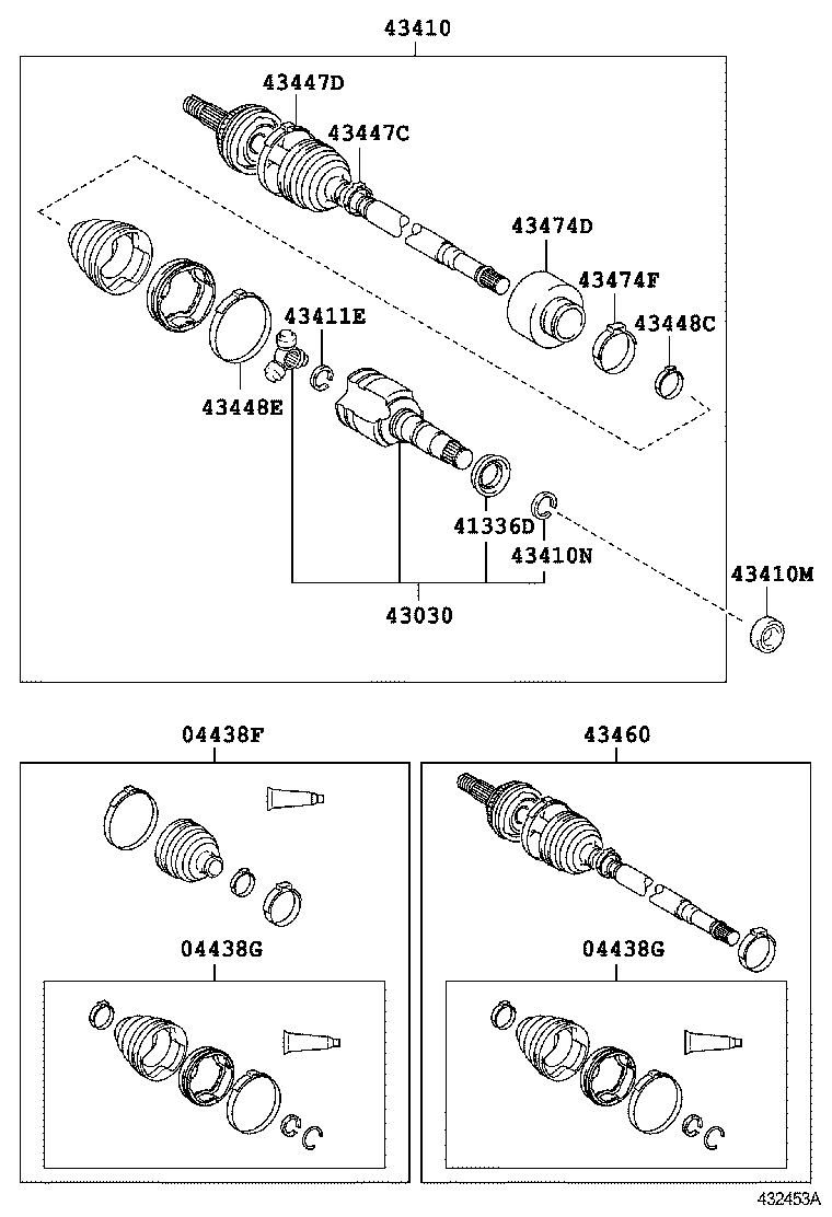 TOYOTA 044370D220 - Paljekumi, vetoakseli inparts.fi