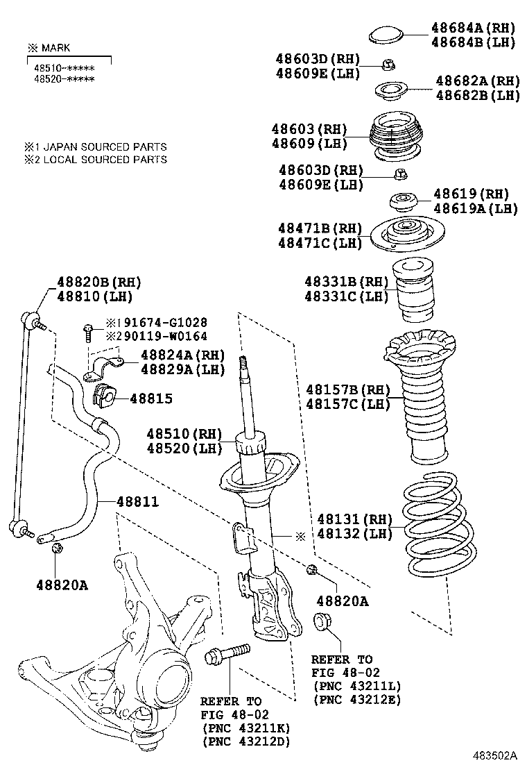 TOYOTA 48157-0D050 - Pölysuojasarja, iskunvaimennin inparts.fi