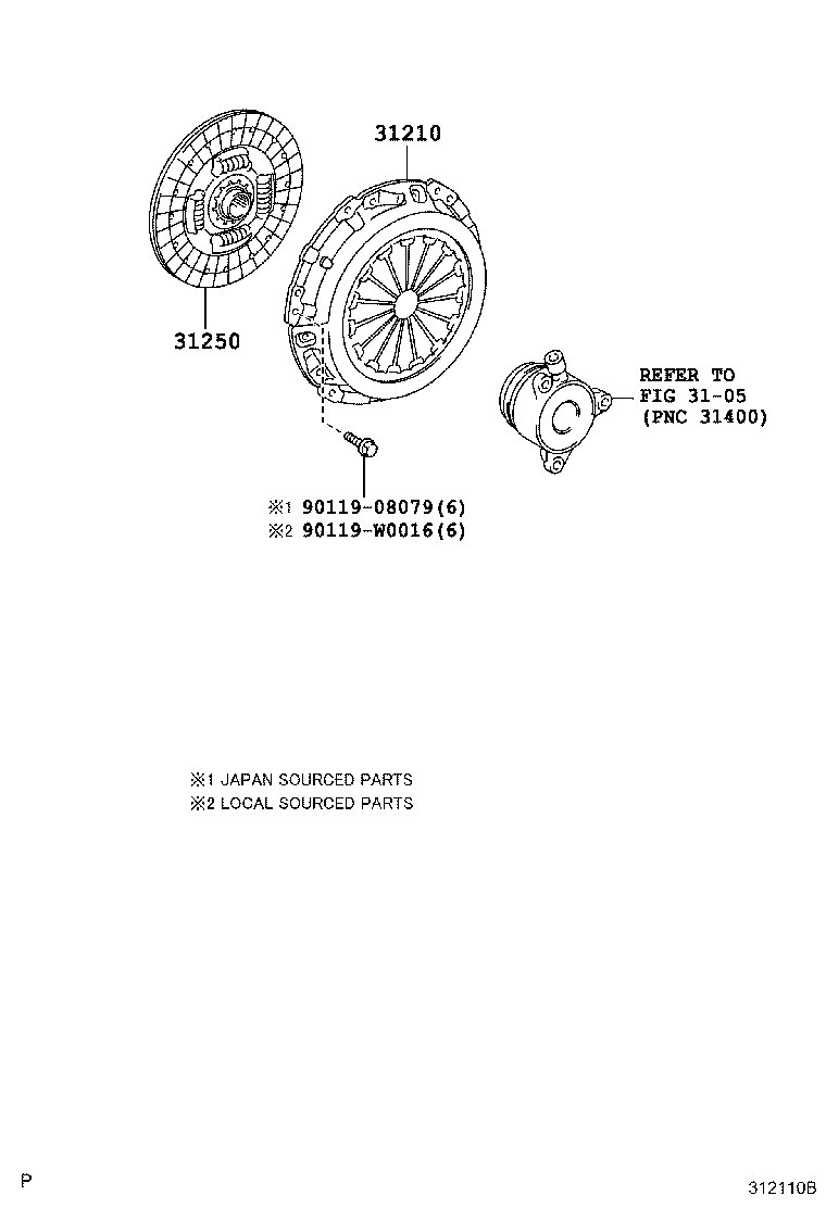 TOYOTA 31250-52240 - Kytkinlevy inparts.fi