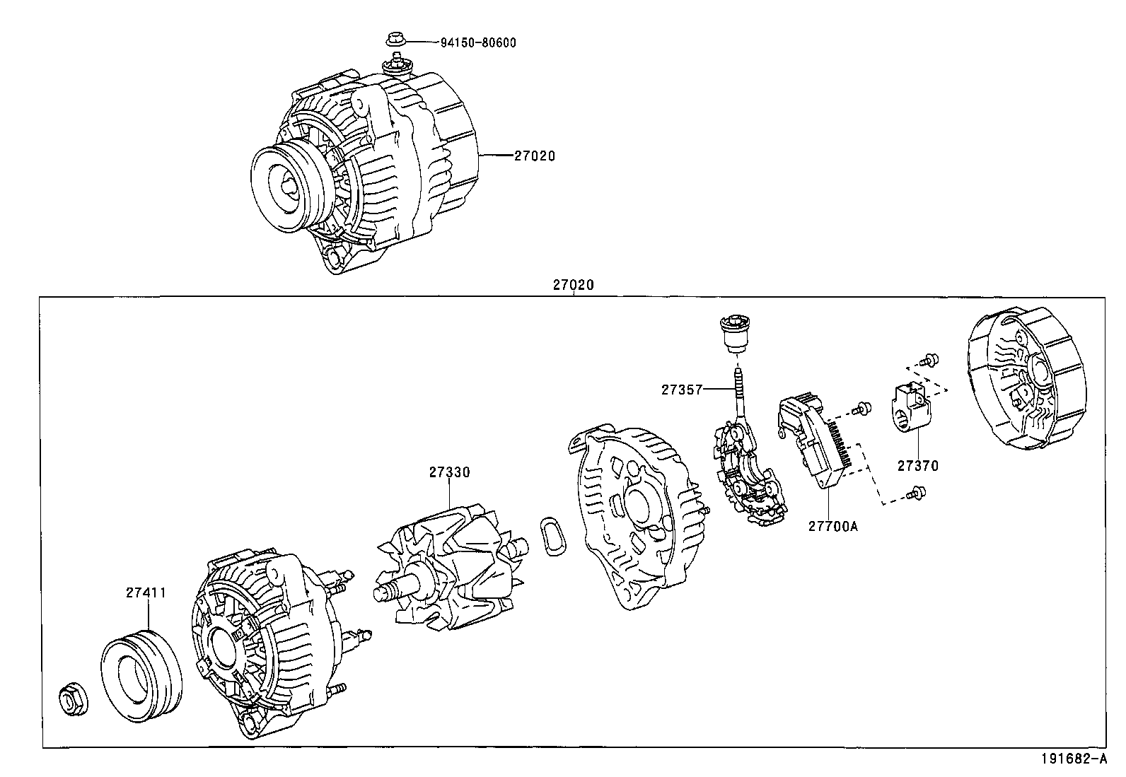 TOYOTA 27060-17220 - Laturi inparts.fi