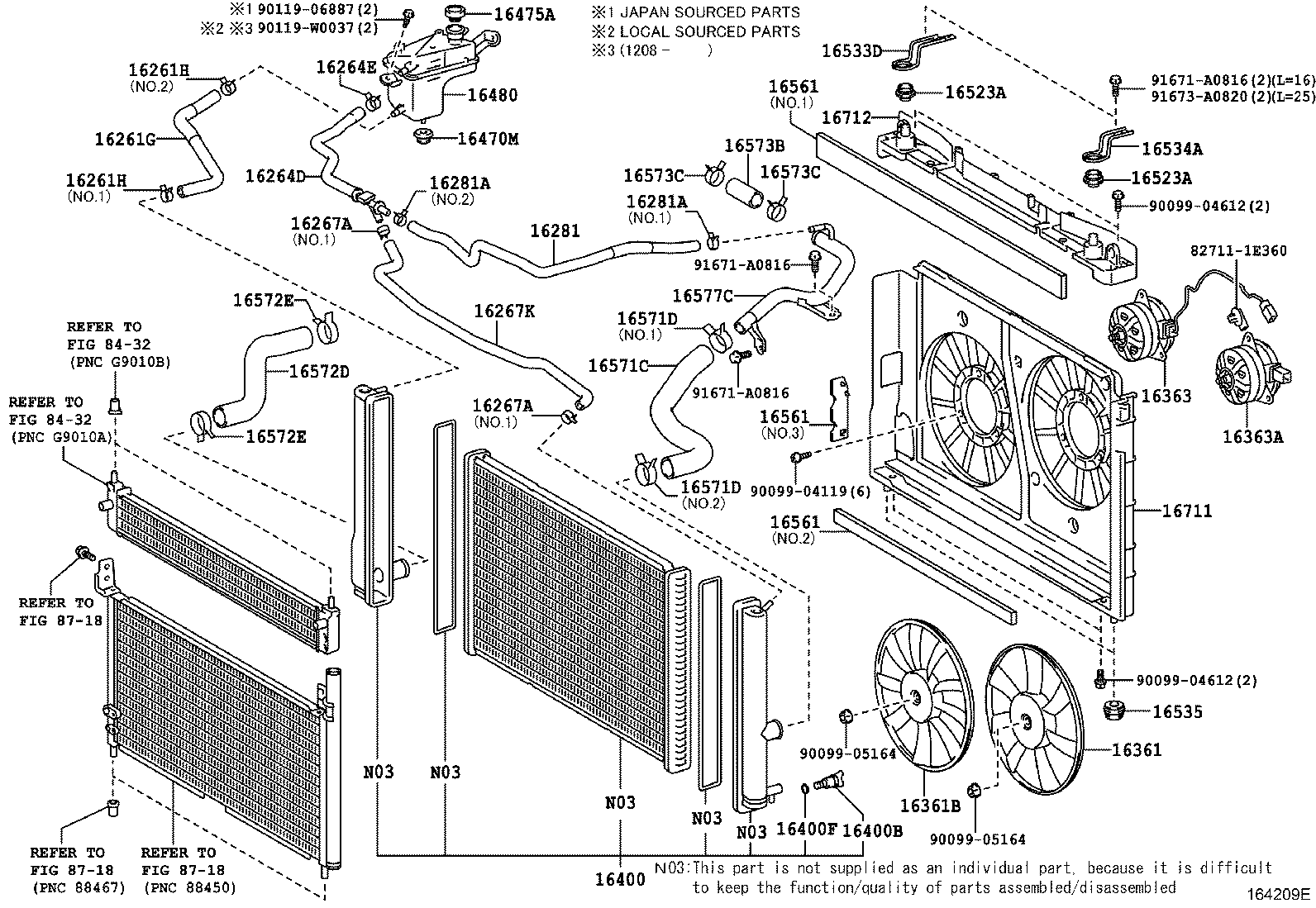 TOYOTA 16400-0T240 - Jäähdytin,moottorin jäähdytys inparts.fi