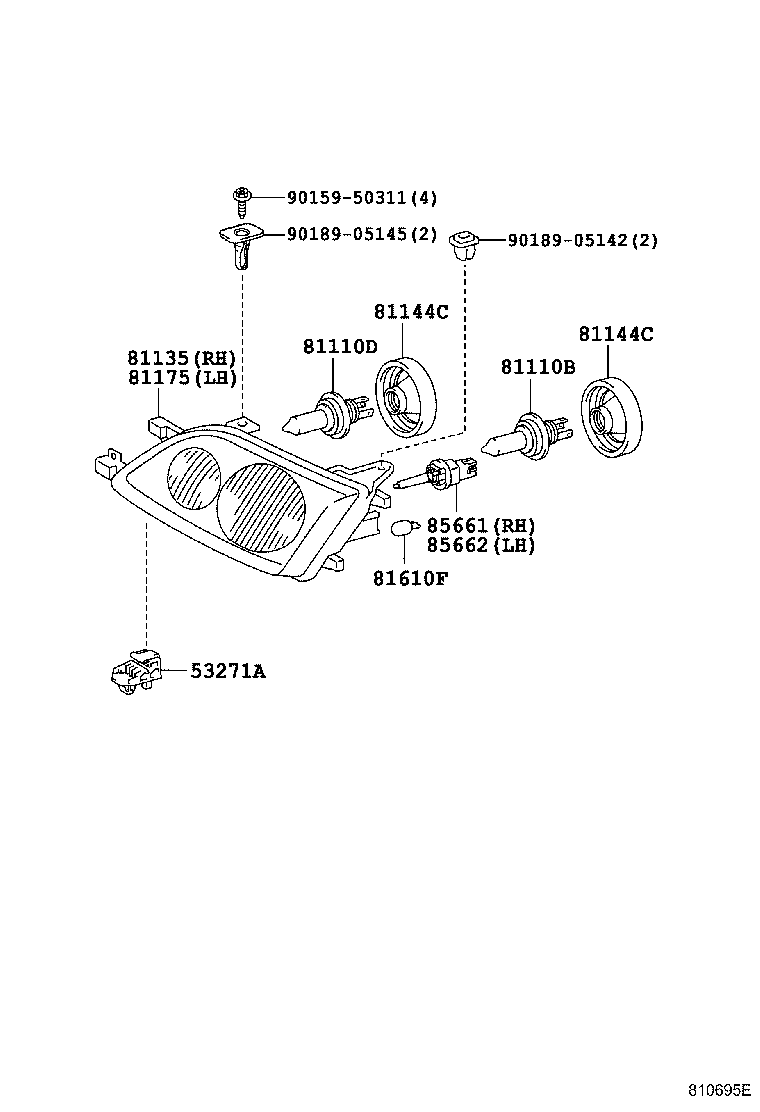 TOYOTA 90080-81067 - Polttimo, huomiovalo inparts.fi