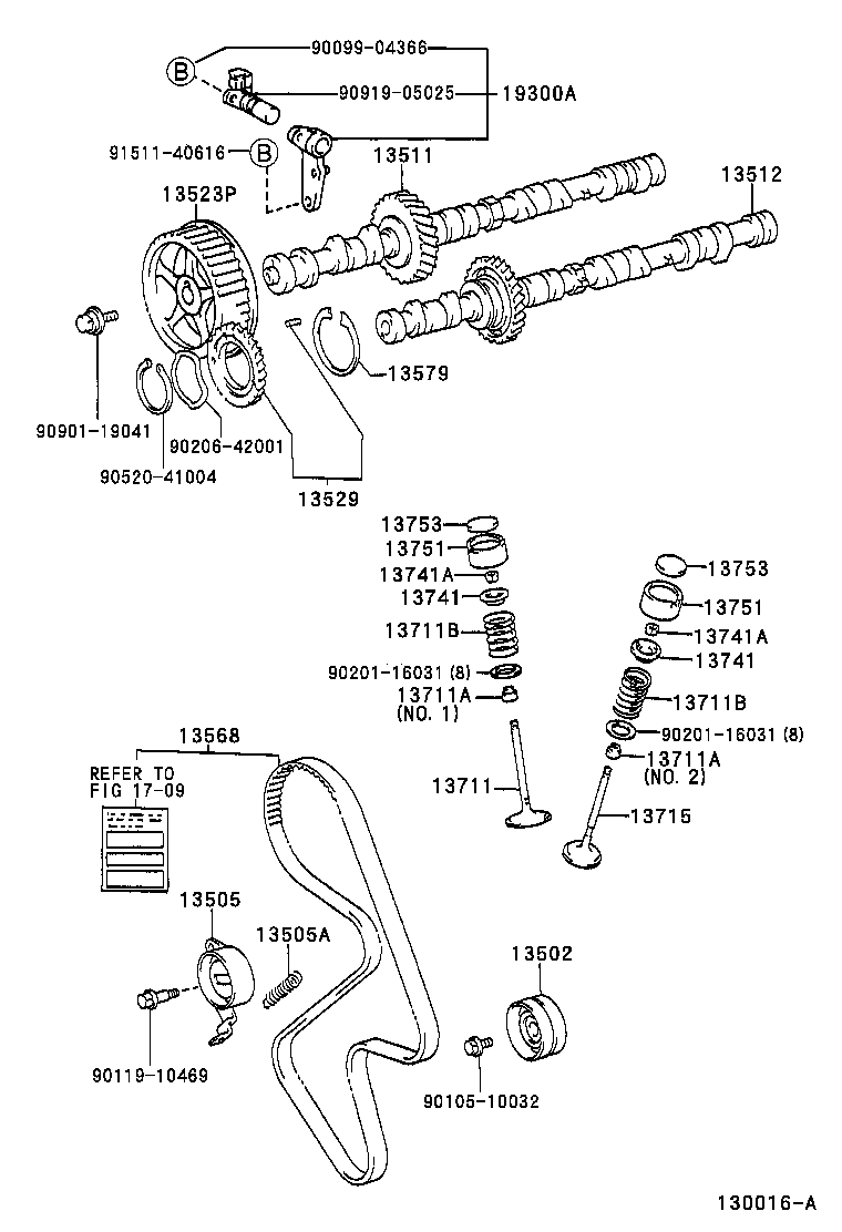 TOYOTA 13568-79225 - Hammashihnat inparts.fi