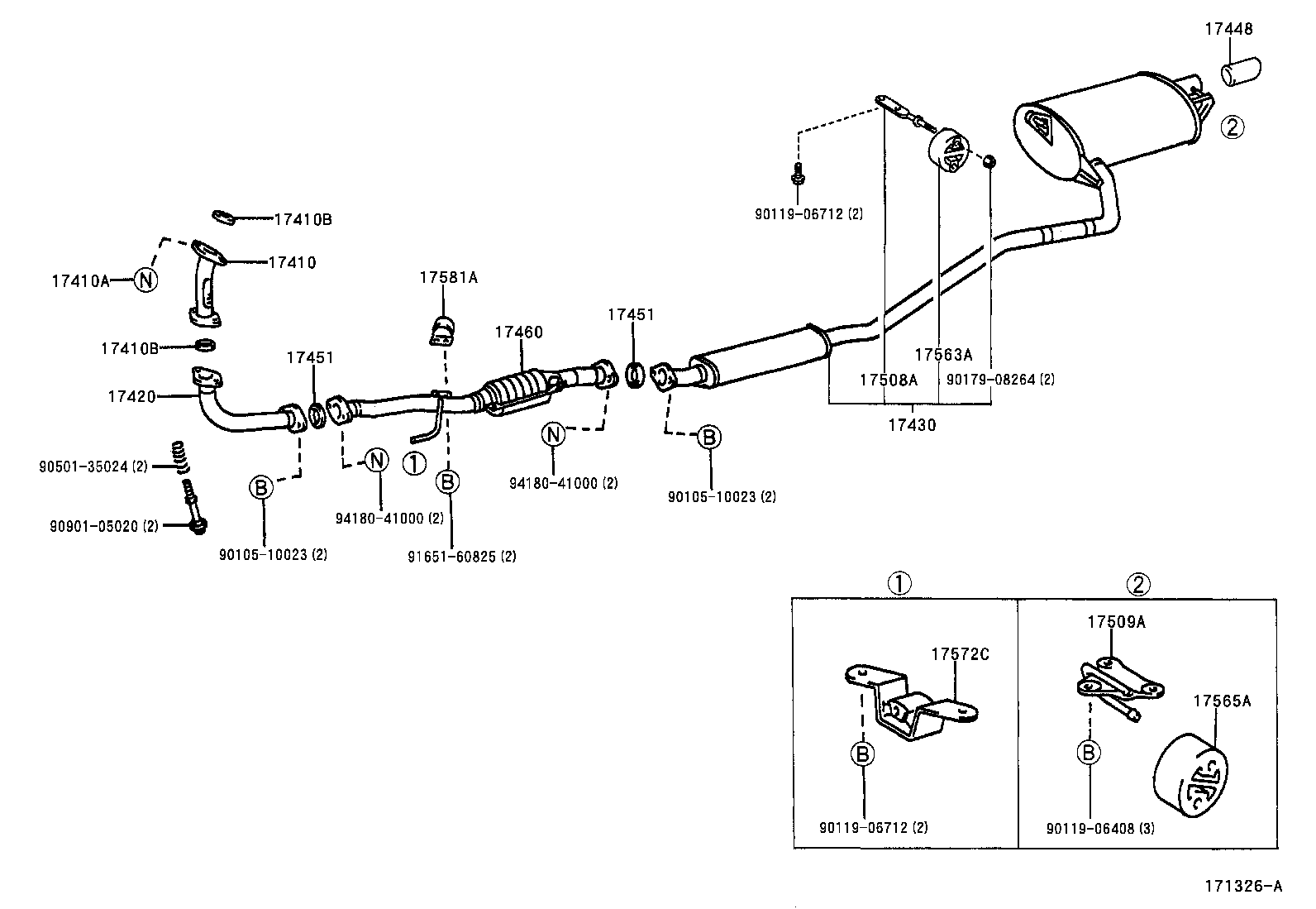 TOYOTA 1746003030 - Katalysaattori inparts.fi