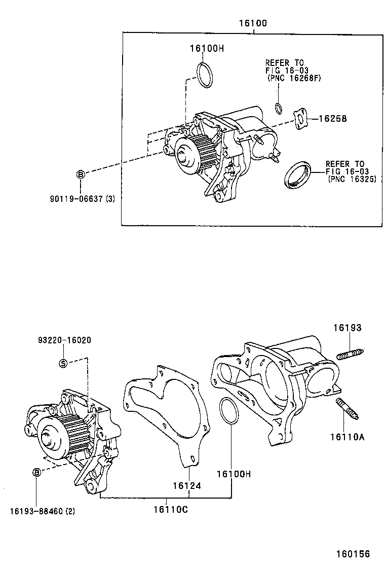 TOYOTA 16110-79026 - Vesipumppu inparts.fi