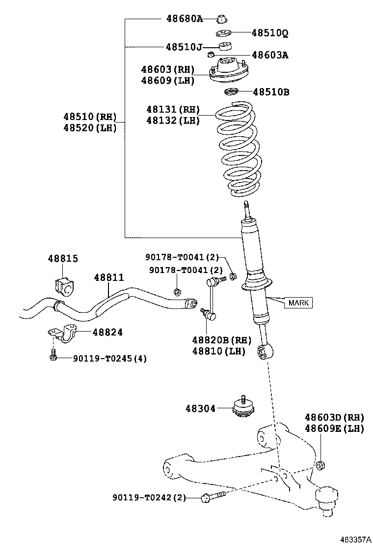 Opel 48820-0K040 - Tanko, kallistuksenvaimennin inparts.fi