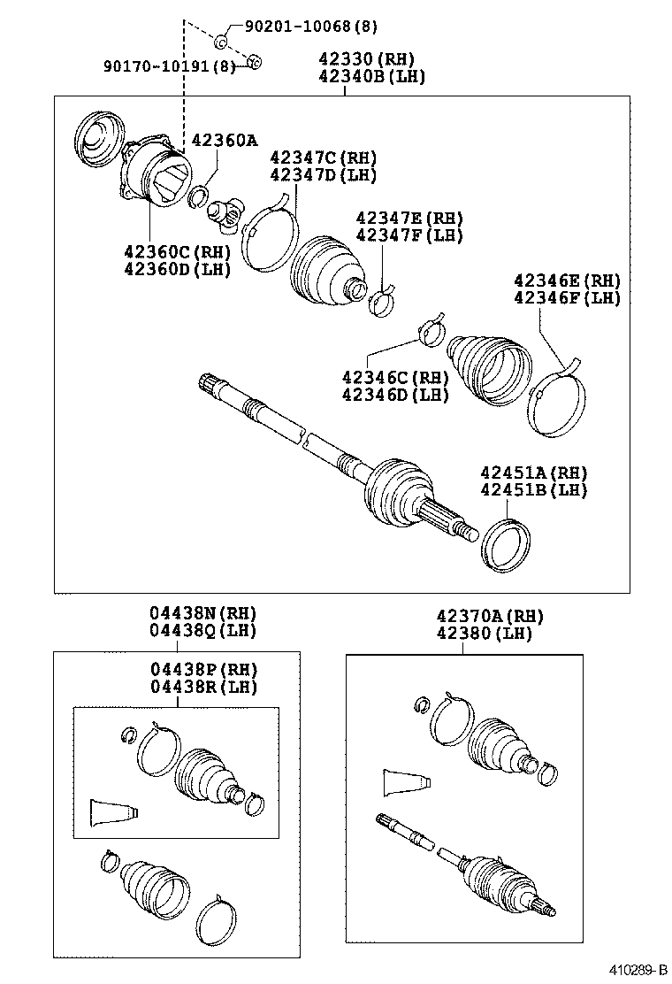 TOYOTA 04437-22150 - Paljekumi, vetoakseli inparts.fi