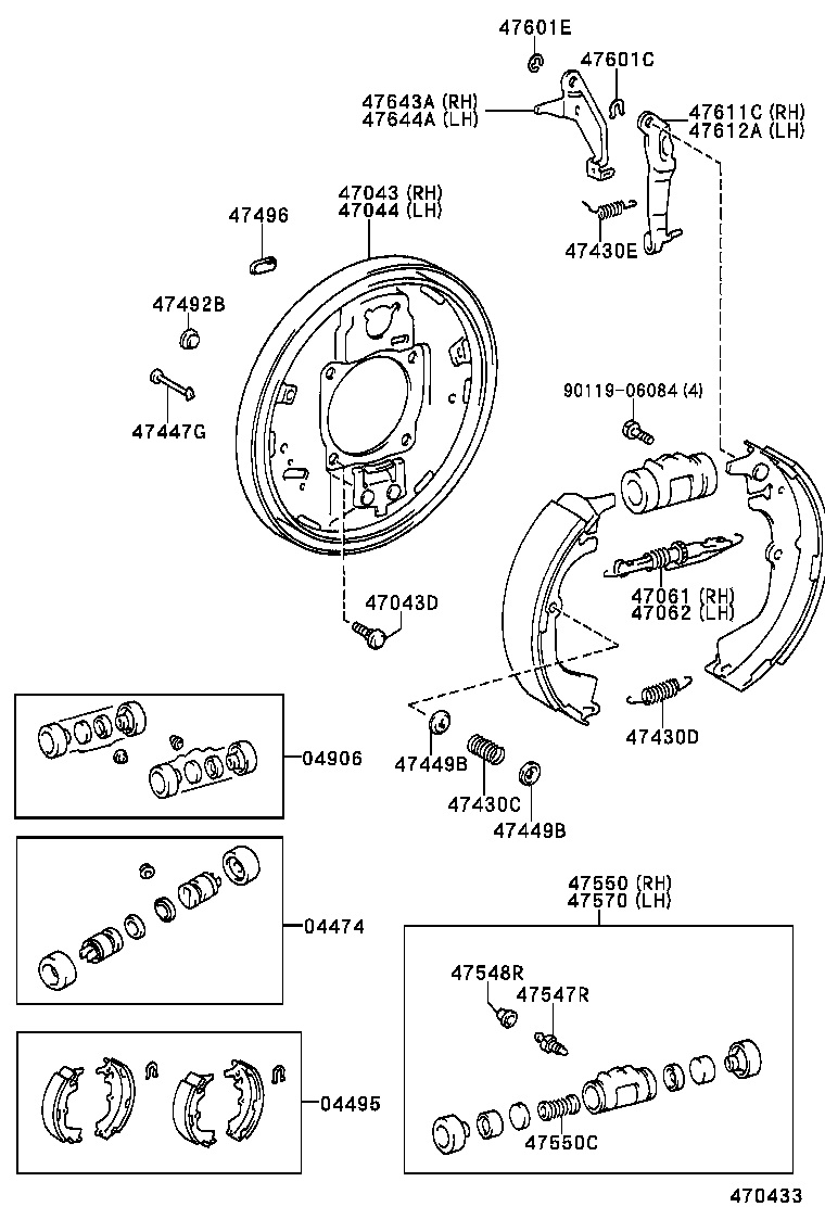 TOYOTA 0449526230 - Jarrukenkäsarja inparts.fi