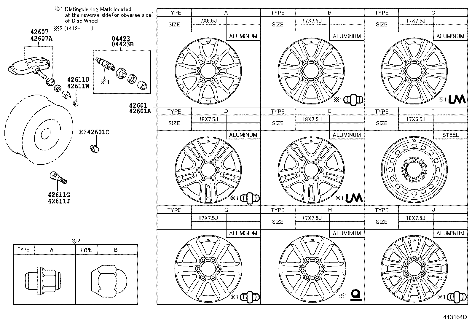 TOYOTA 4260730071 - Pyöräanturi, rengaspaine inparts.fi