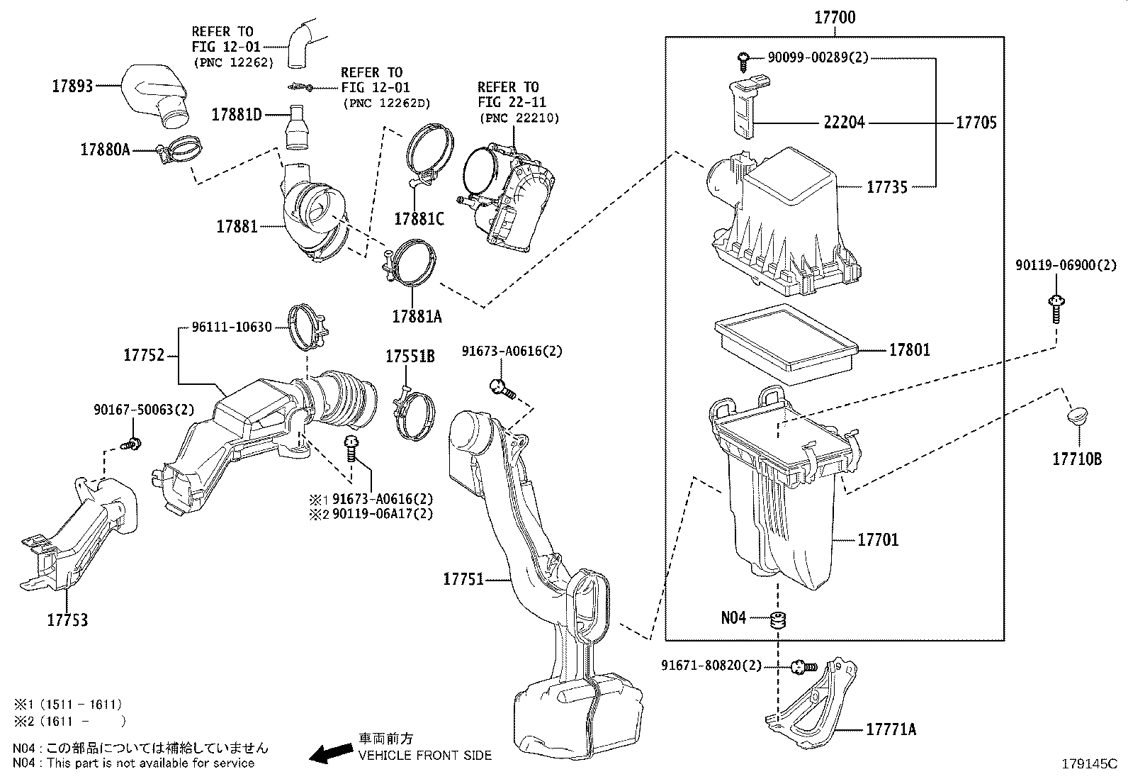 TOYOTA 17801-21060 - Ilmansuodatin inparts.fi