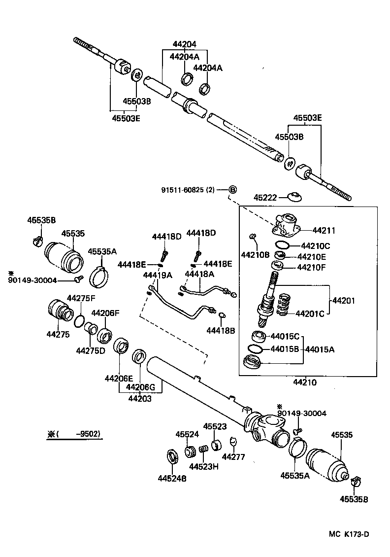 TOYOTA 45535-28020 - Paljekumisarja, ohjaus inparts.fi