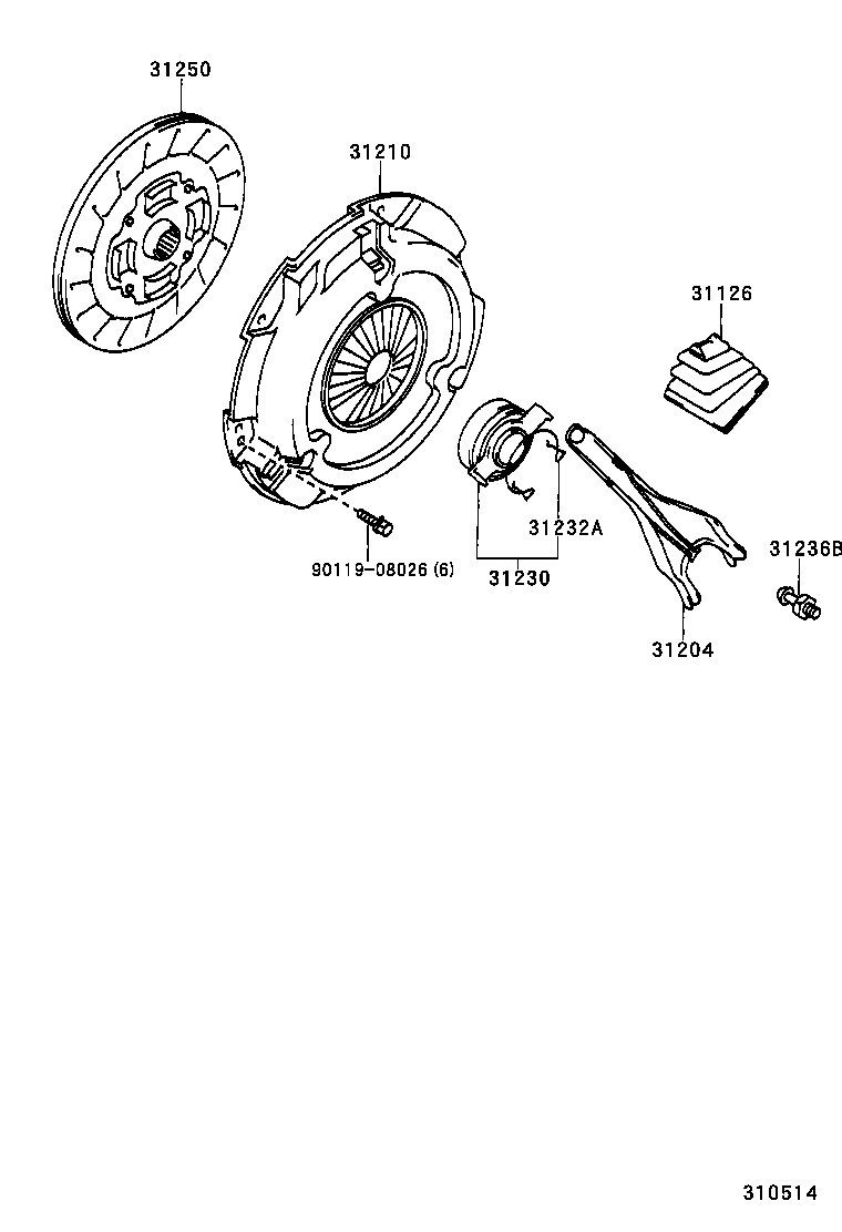 TOYOTA 31230-16060 - Irroituslaakeri inparts.fi