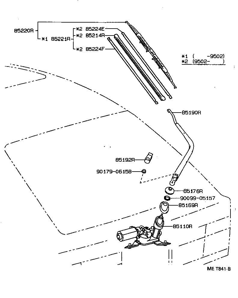 TOYOTA 8524212031 - Pyyhkijänsulka inparts.fi