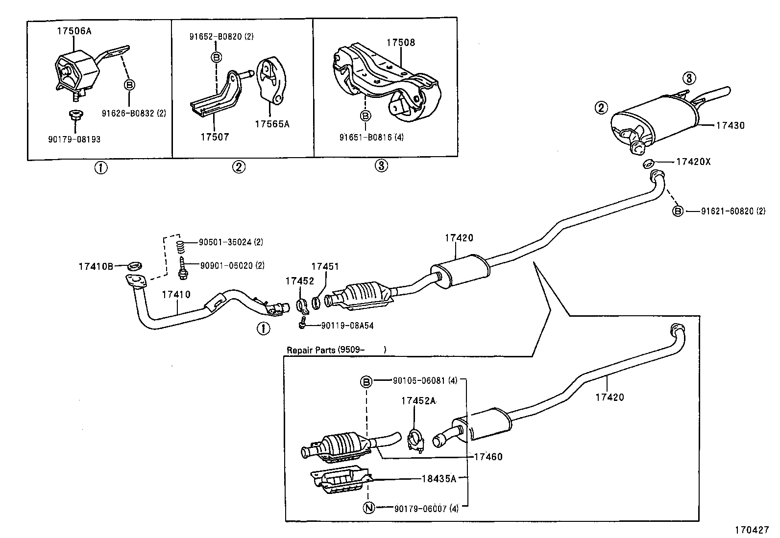 TOYOTA 1756516230 - Laakerin holkki, vakaaja inparts.fi