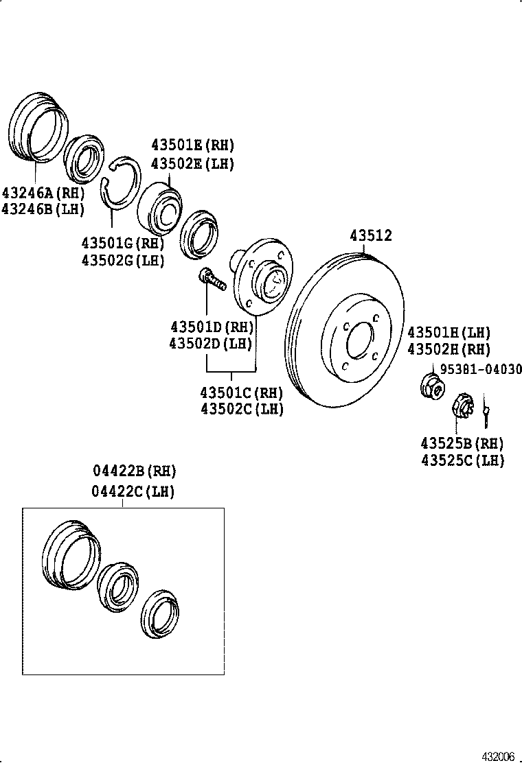 TOYOTA 90521-77001 - Pyöränlaakerisarja inparts.fi