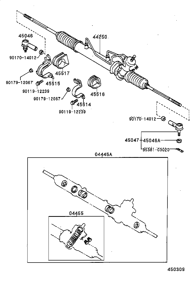 TOYOTA 44250-12520 - Ohjausvaihde inparts.fi