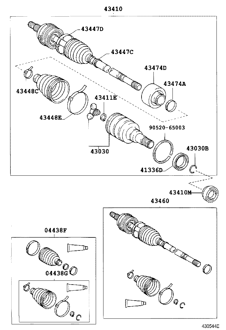 TOYOTA 04438-52020 - Paljekumi, vetoakseli inparts.fi