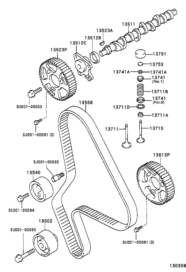 TOYOTA SU001-00085 - Hammashihnat inparts.fi