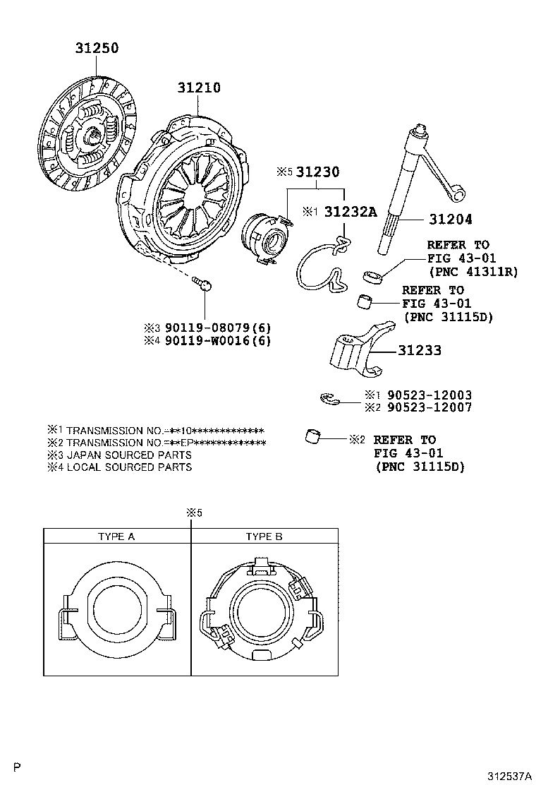 TOYOTA 31210-0D150 - Kytkimen painelevy inparts.fi