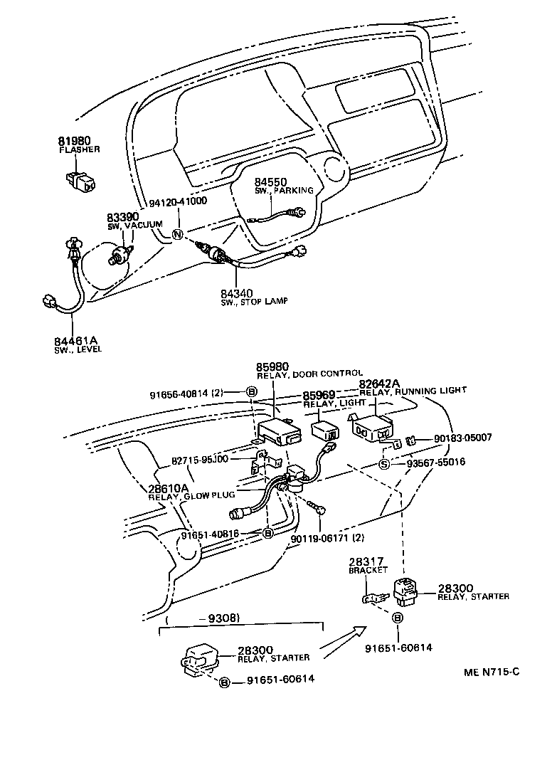 TOYOTA 84340-22072 - Jarruvalokatkaisin inparts.fi