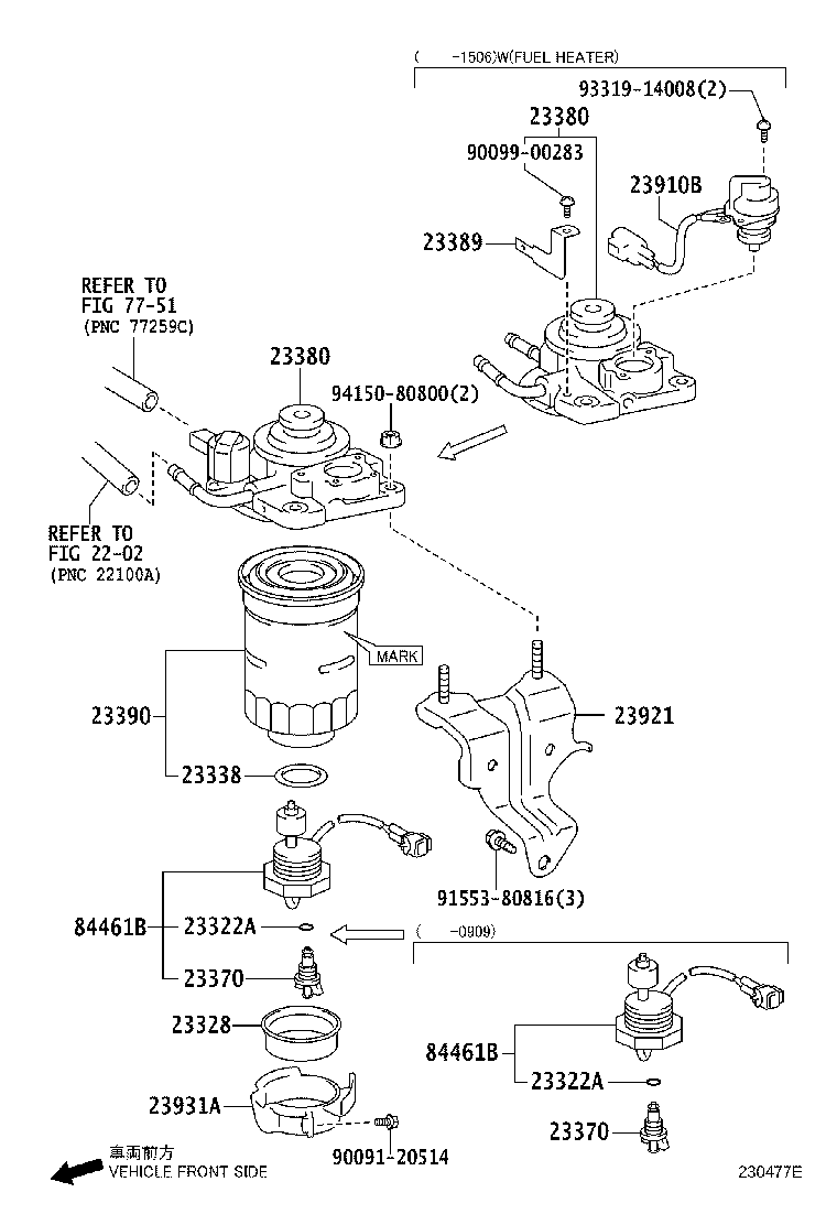 TOYOTA 23390-30090 - Polttoainesuodatin inparts.fi