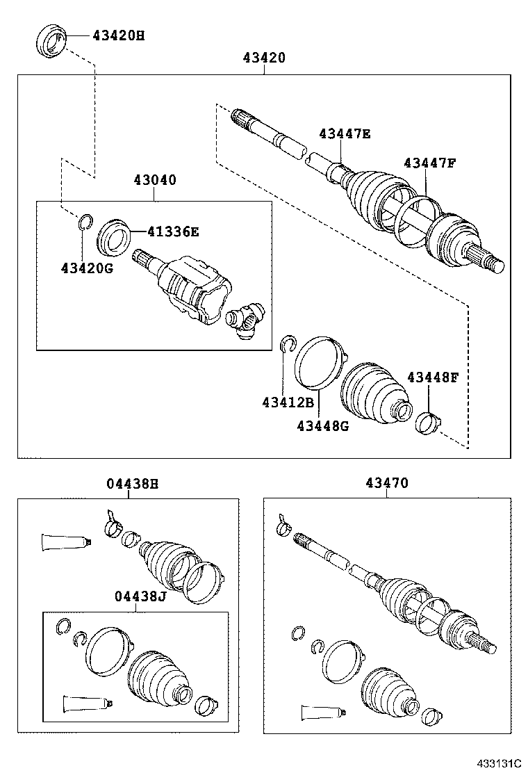 TOYOTA 434200F030 - Vetoakseli inparts.fi