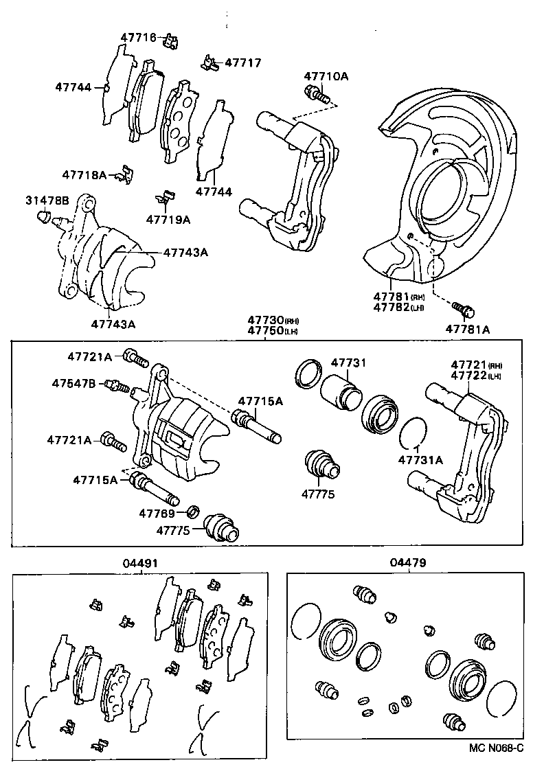 TOYOTA 04491-20890 - Jarrupala, levyjarru inparts.fi