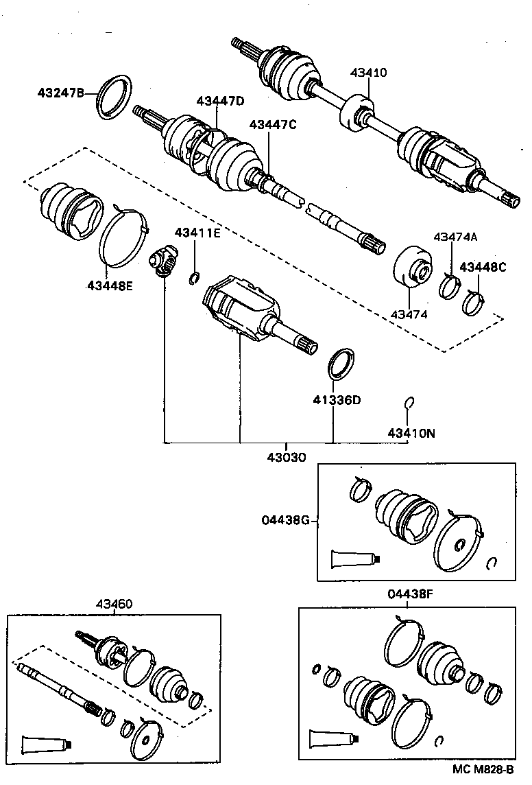 TOYOTA 4346029098 - Nivelsarja, vetoakseli inparts.fi