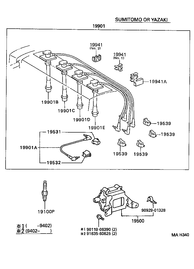 TOYOTA 90080 91048 - Sytytystulppa inparts.fi