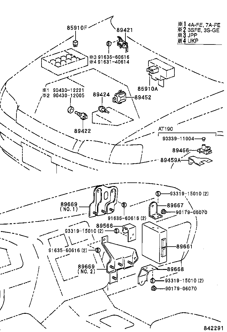 TOYOTA 89422-05010 - Tunnistin, jäähdytysnesteen lämpötila inparts.fi