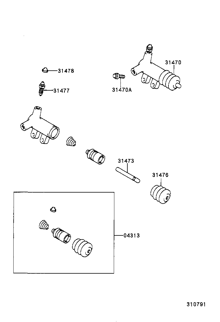 TOYOTA 31470 10012 - Työsylinteri, kytkin inparts.fi