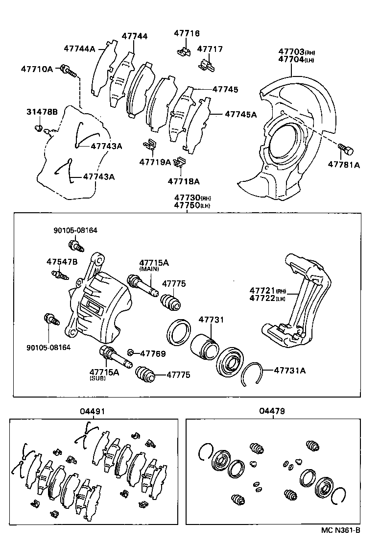 TOYOTA 04491-12651 - Jarrupala, levyjarru inparts.fi