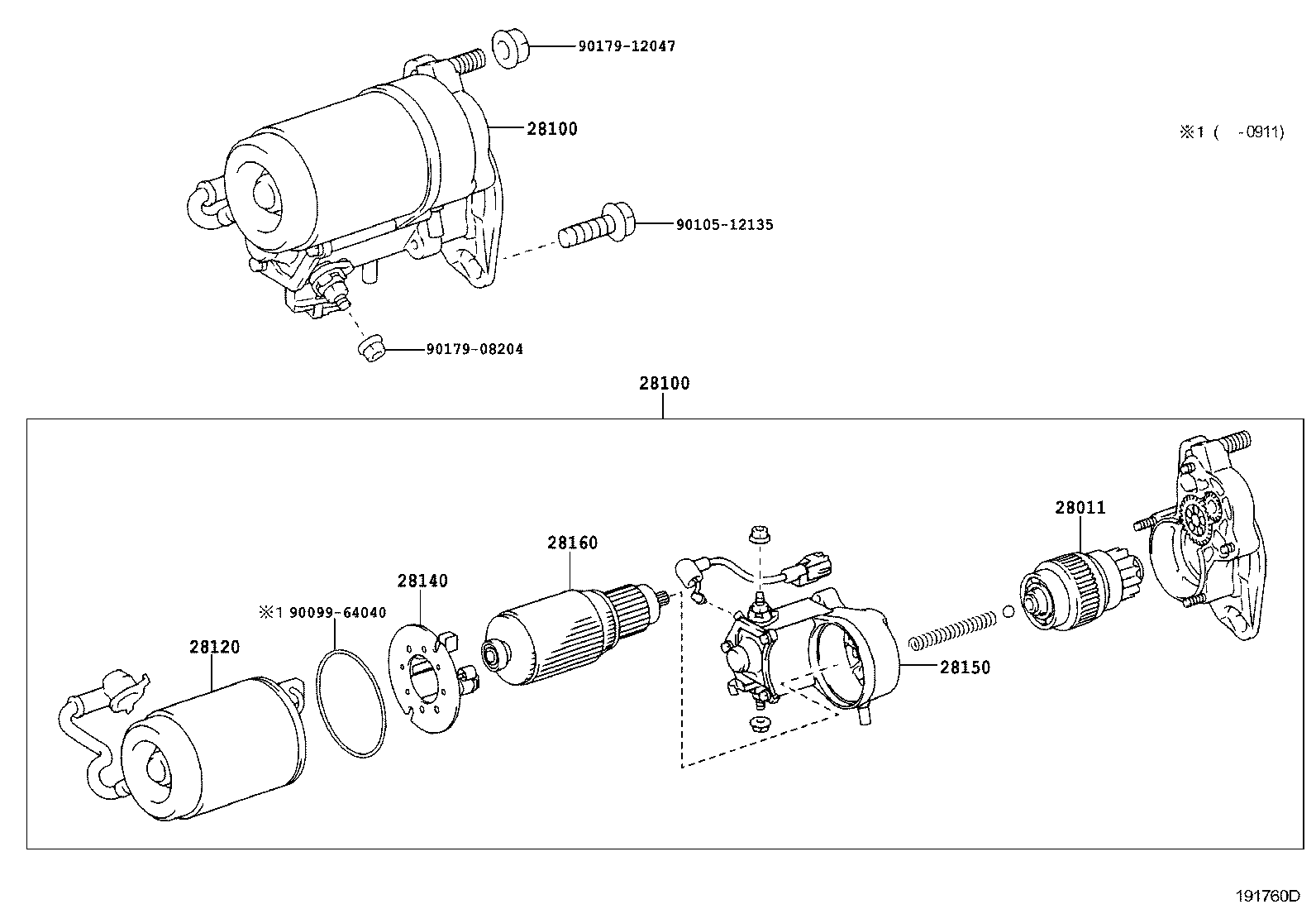 TOYOTA 2801167030 - Hammaspyörä, käynnistys inparts.fi