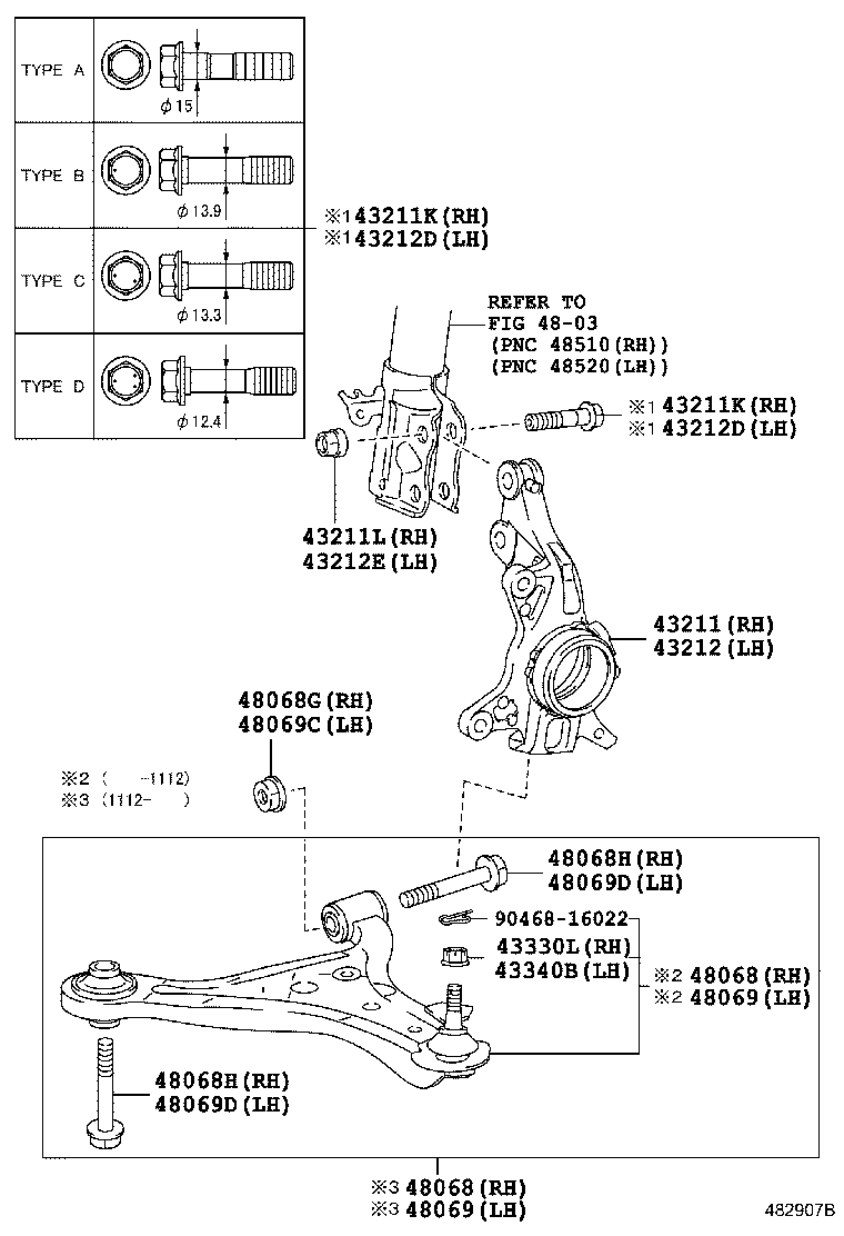 TOYOTA #48069-79015 - Tukivarsi, pyöräntuenta inparts.fi